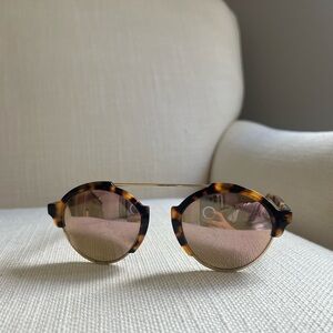 Illesteva Milan IV Round Tortoise Sunglasses